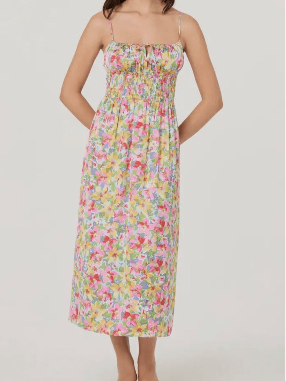 Astr the Label Smocked Maxi Dress